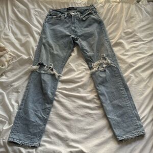Abercrombie and fitch vintage stretch 90s slim light wash jeans